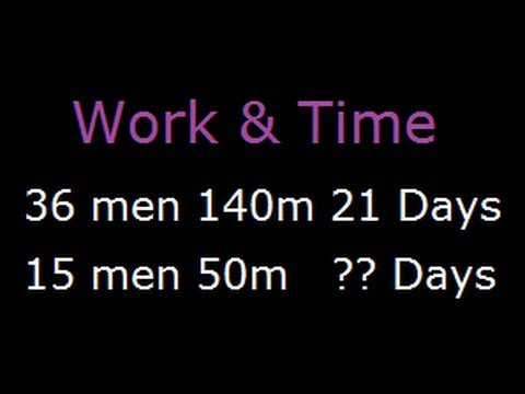 if 36 men build 140m wall in 21 days, how many men build 50m in 15 days