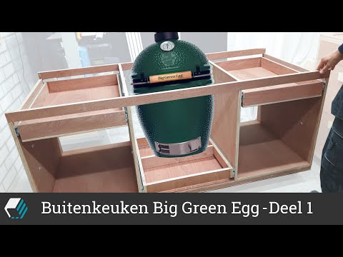 Buitenkeuken voor een Big Green Egg BBQ - Deel 1 - Frame montage, lades & planken